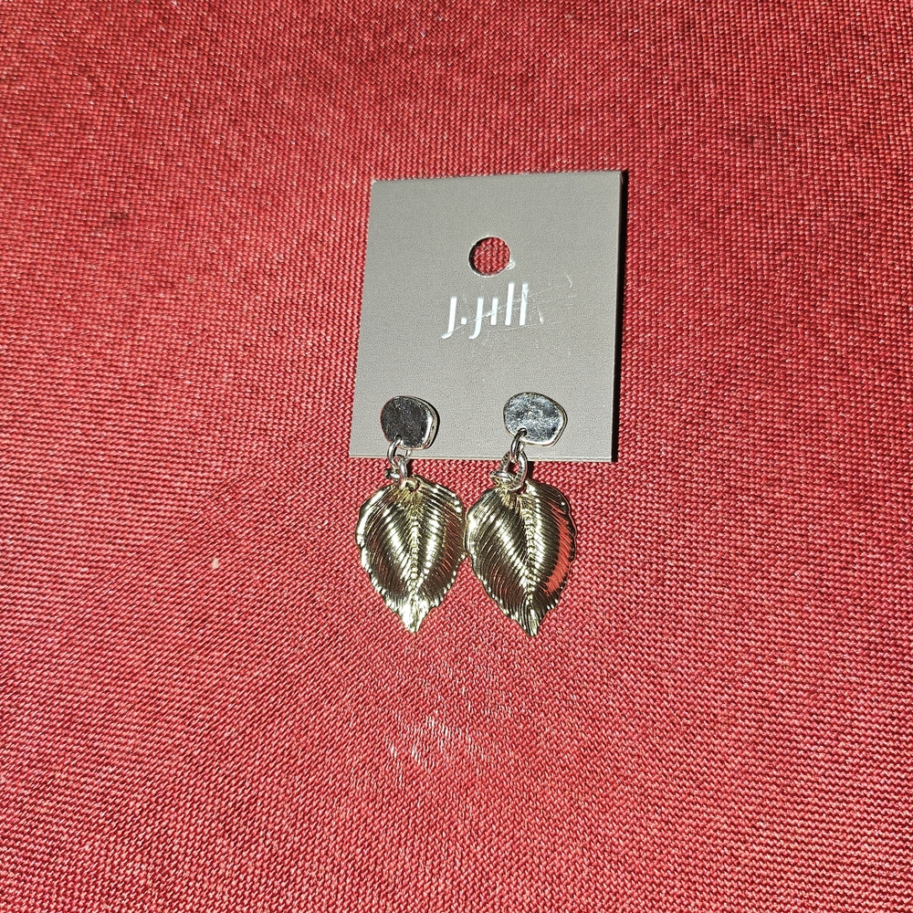 J. Jill Metallic Leaf Earrings